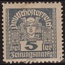 Austria 1920 Numbers 5 H Grey Scott P31